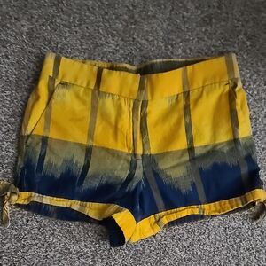 Vibrant Yellow High Waist Shorts with Stretch Fabric